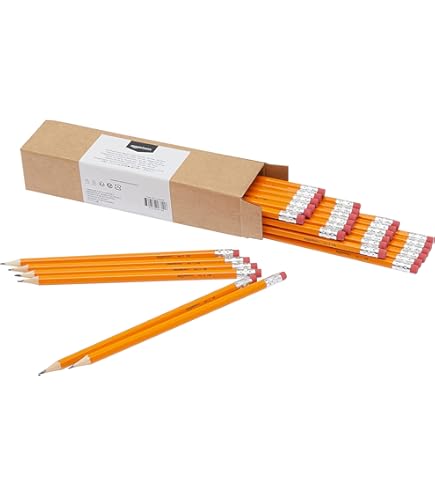 PATIKIL Round Pencils, 24 Pack HB Graphite Pencils with Eraser
